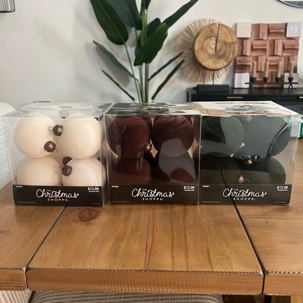 Hobby Lobby Flocked Christmas Ornaments